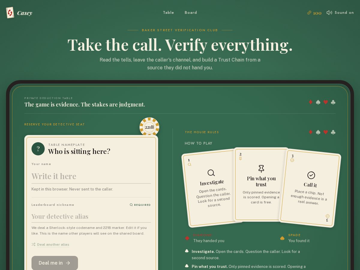 Landing-page snapshot of playcasey.club