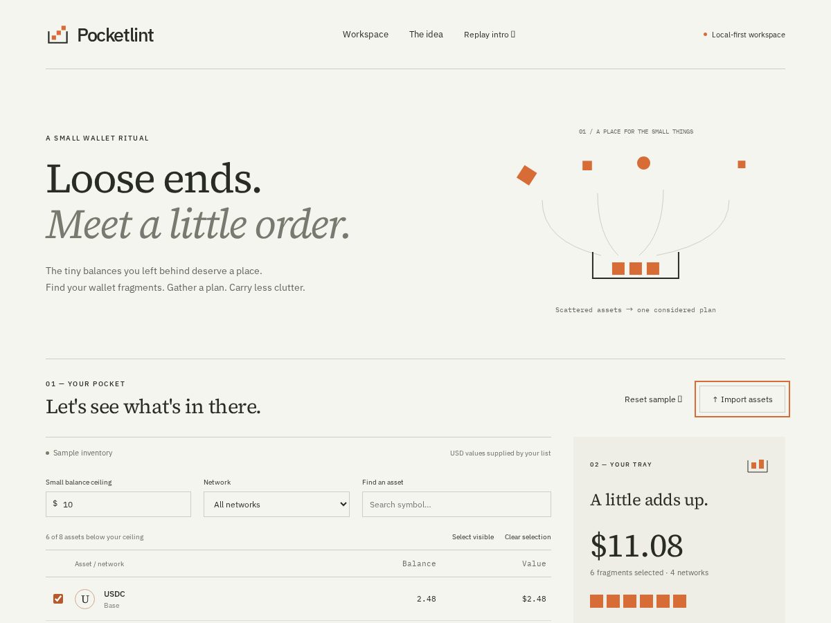 Landing-page snapshot of pocketlint.xyz