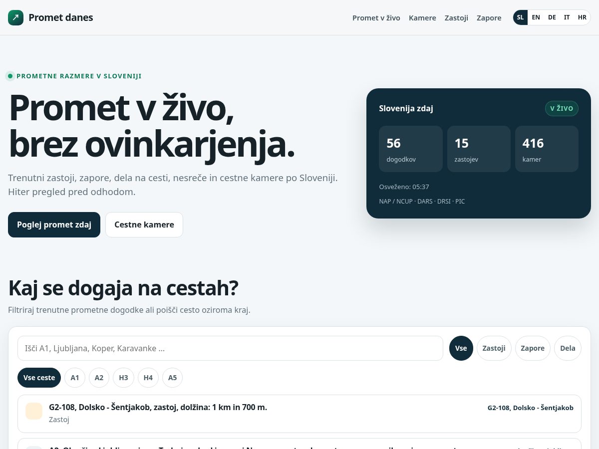 Landing-page snapshot of prometdanes.com