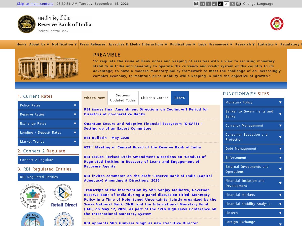 Landing-page snapshot of rbi-india.live