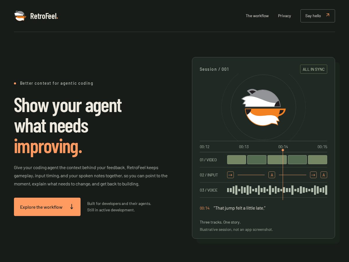 Landing-page snapshot of retrofeel.org
