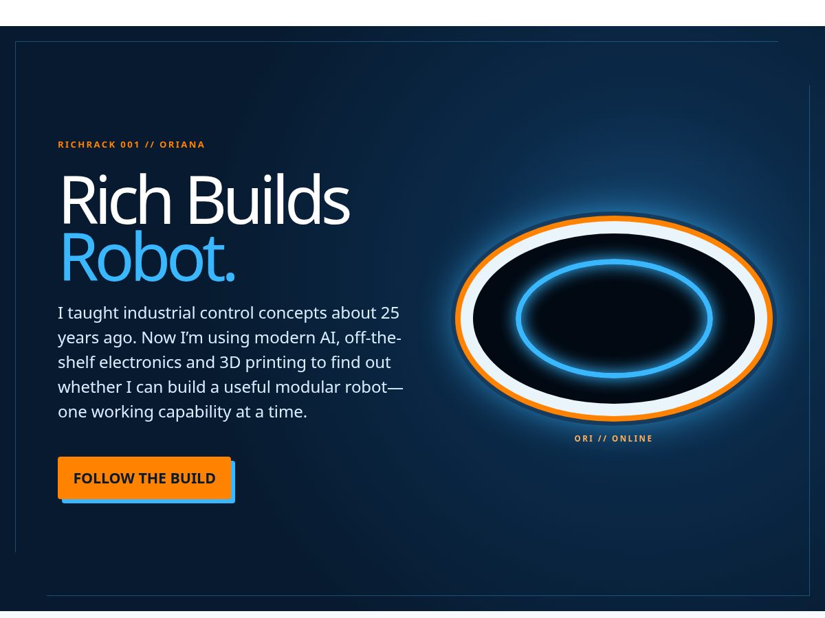 Landing-page snapshot of richbuildsrobot.com
