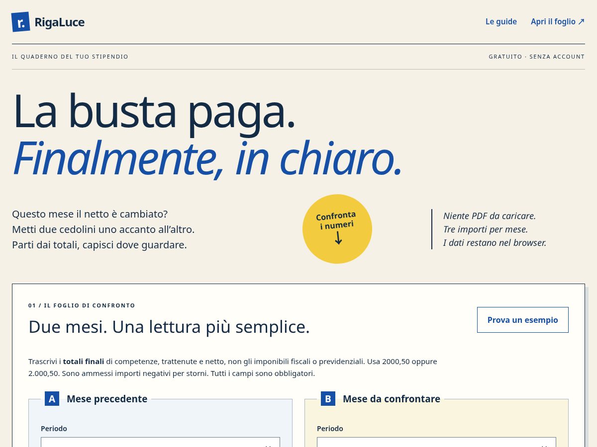 Landing-page snapshot of rigaluce.com