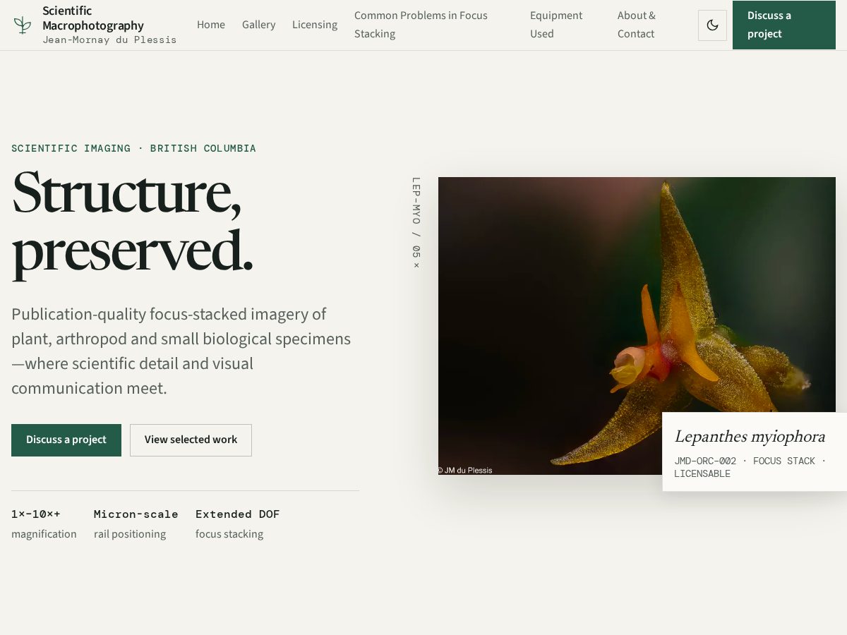 Landing-page snapshot of scientificmacro.com