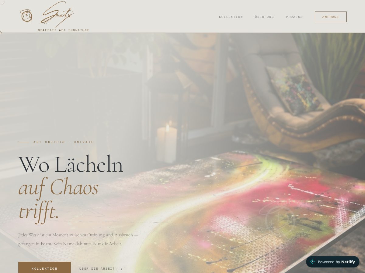 Landing-page snapshot of smilx.art