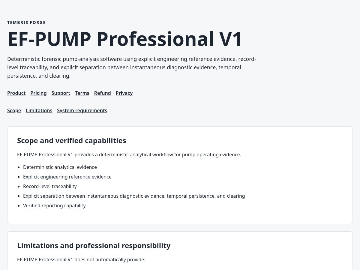 Landing-page snapshot of tembrisforge.com