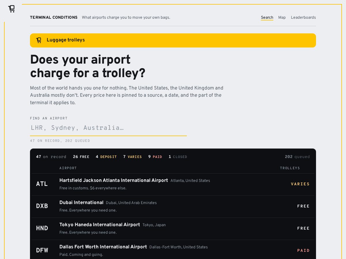 Landing-page snapshot of terminalconditions.com