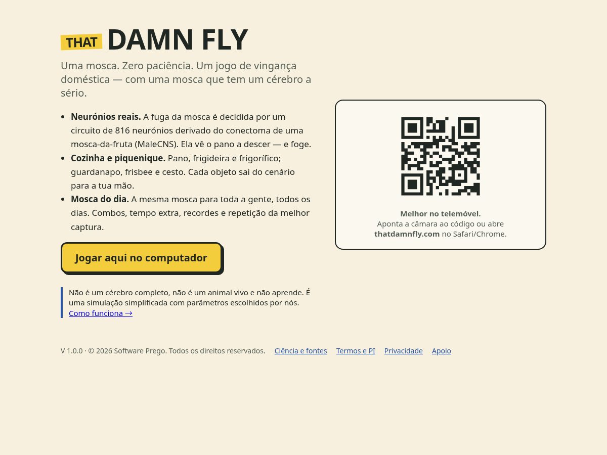 Landing-page snapshot of thatdamnfly.com