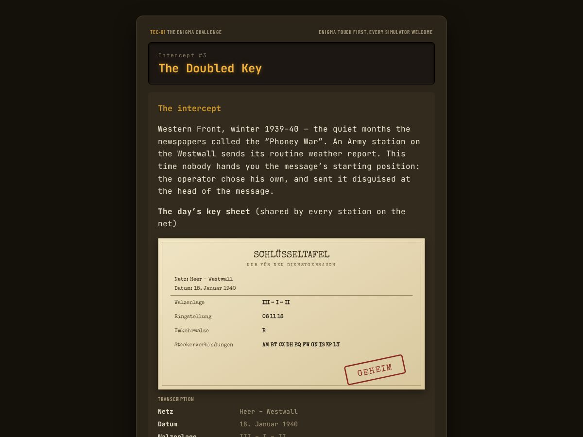 Landing-page snapshot of the-enigma-challenge.com