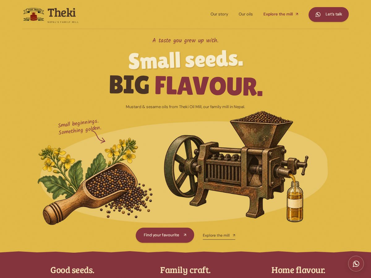 Landing-page snapshot of thekioilmill.com
