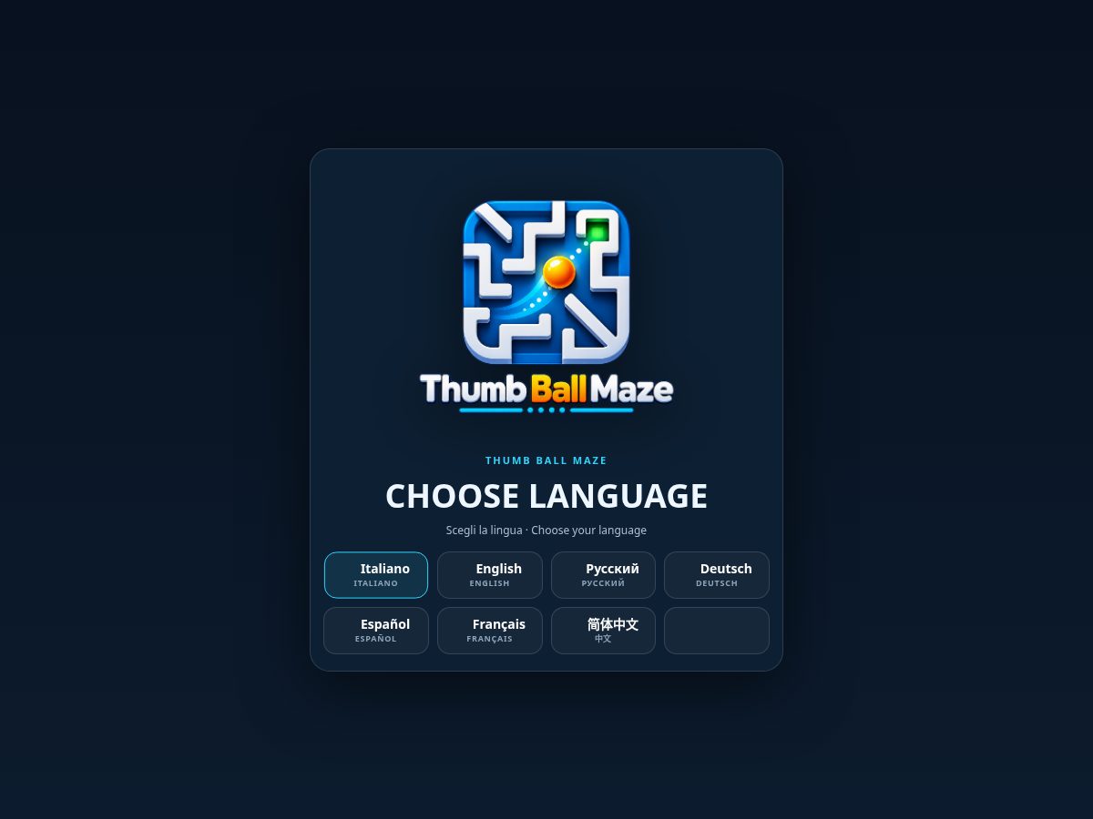 Landing-page snapshot of thumballmaze.com