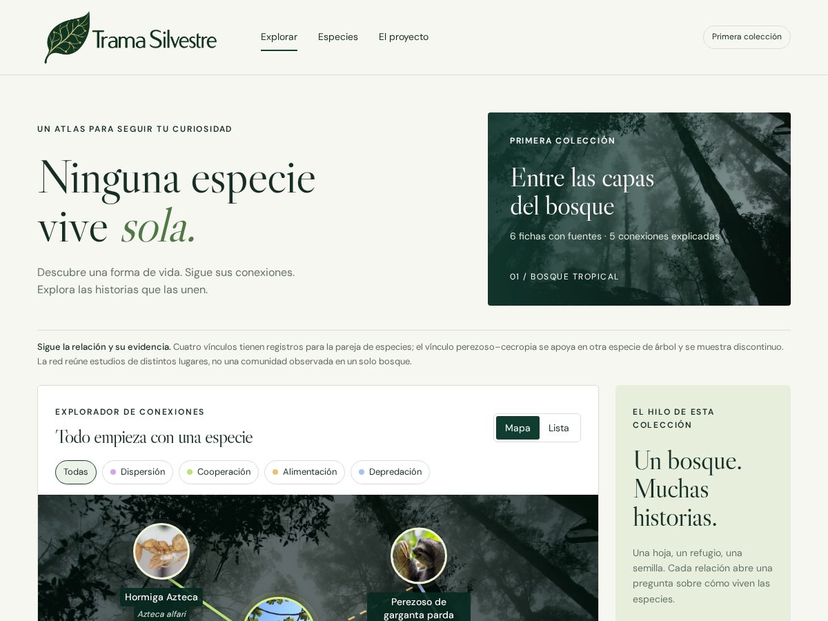 Landing-page snapshot of tramasilvestre.com