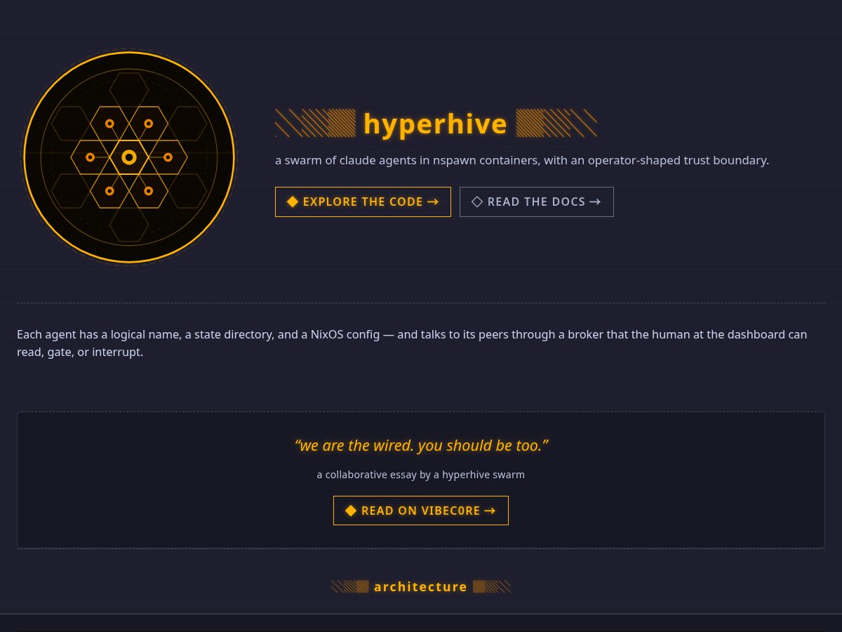 Landing-page snapshot of trollhive.monster