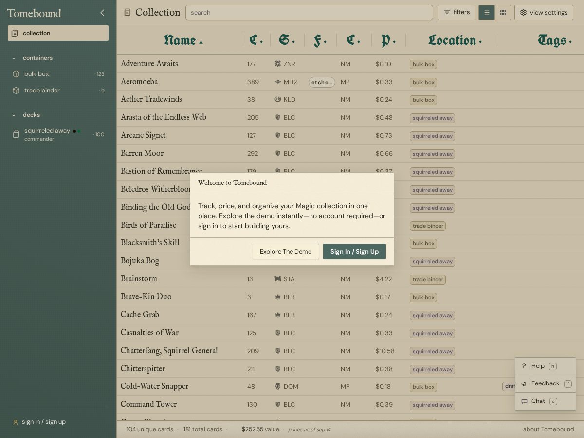 Landing-page snapshot of usetomebound.com