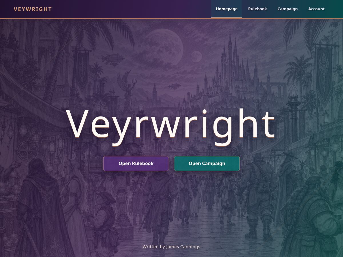 Landing-page snapshot of veyrwright.com