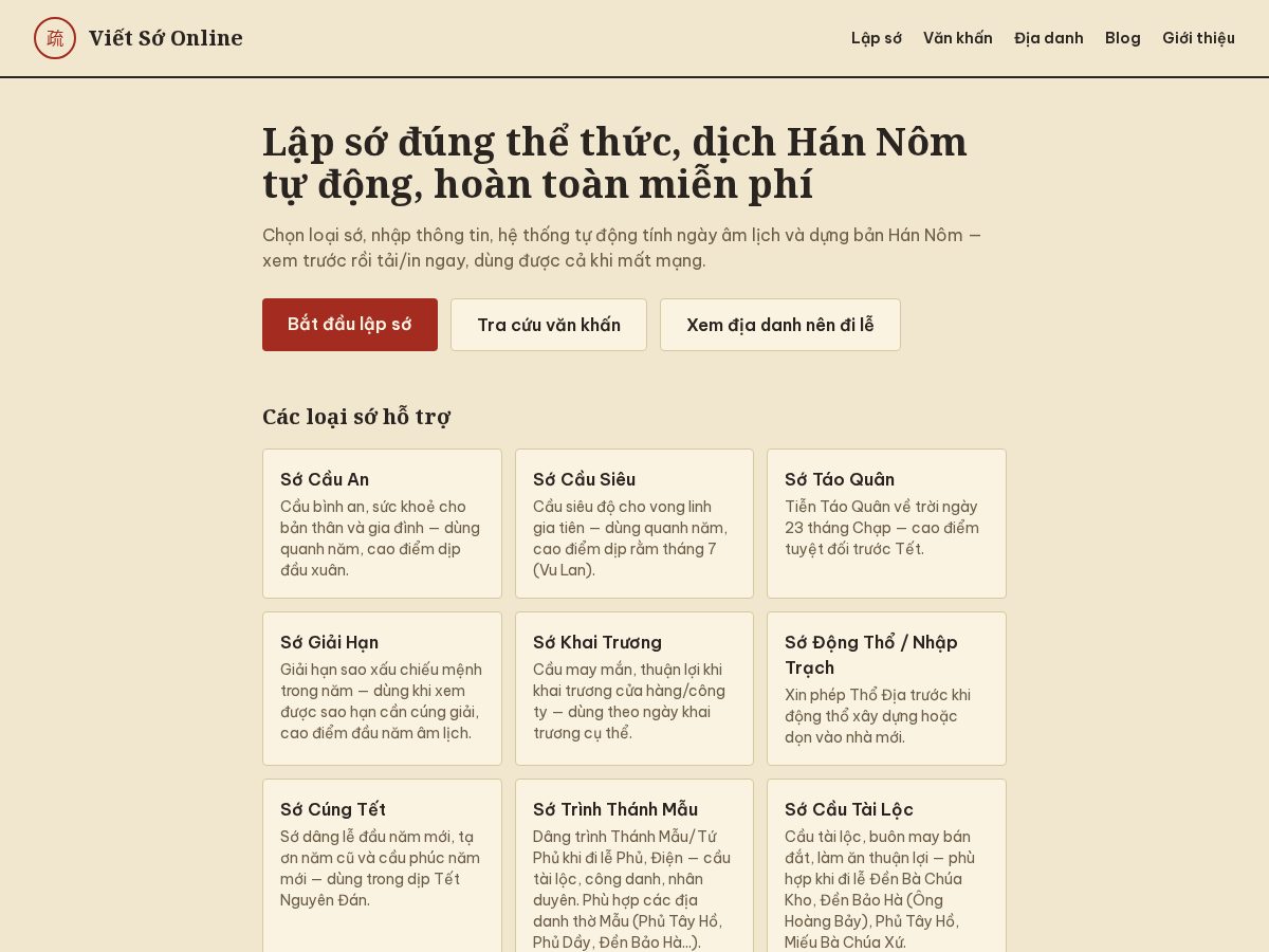 Landing-page snapshot of vietsoonline.com