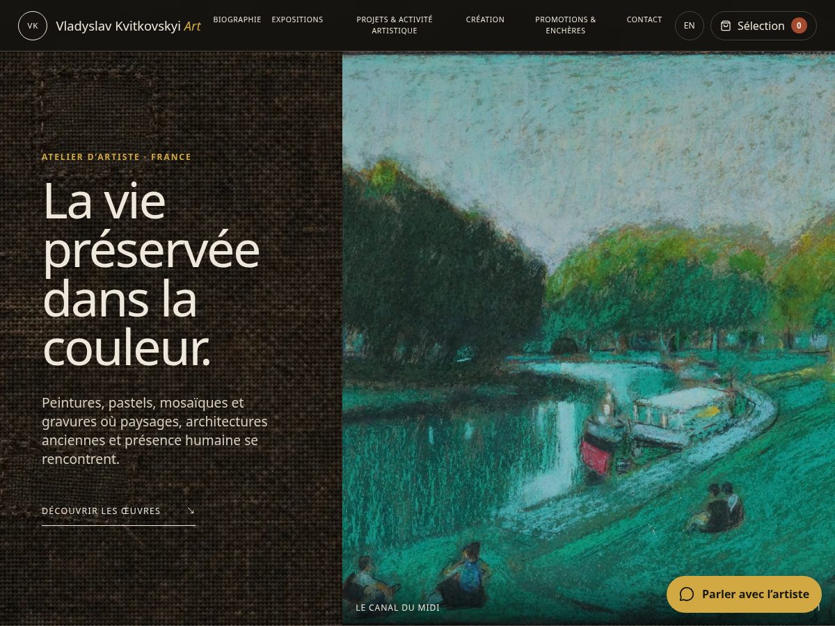 Landing-page snapshot of vladyslavkvitkovskyi.com