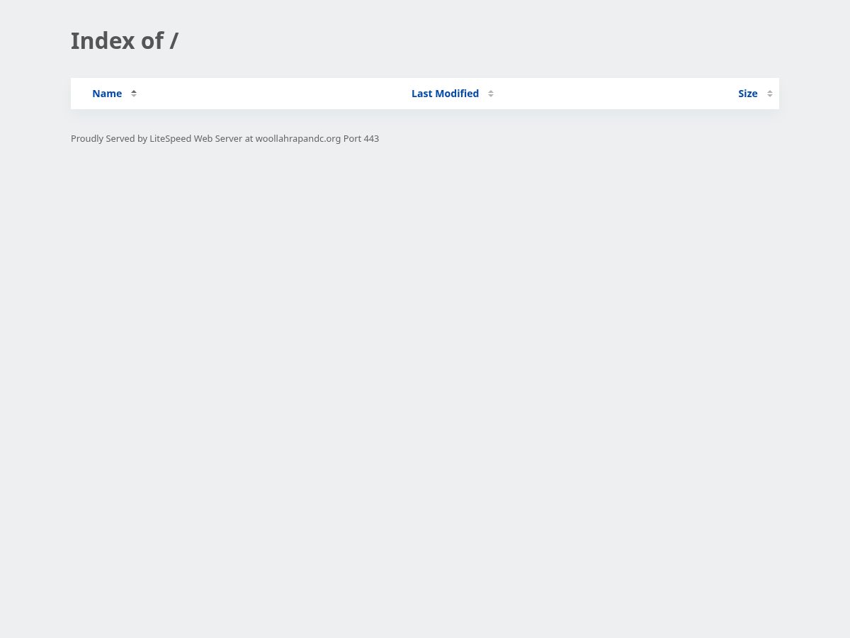 Landing-page snapshot of woollahrapandc.org