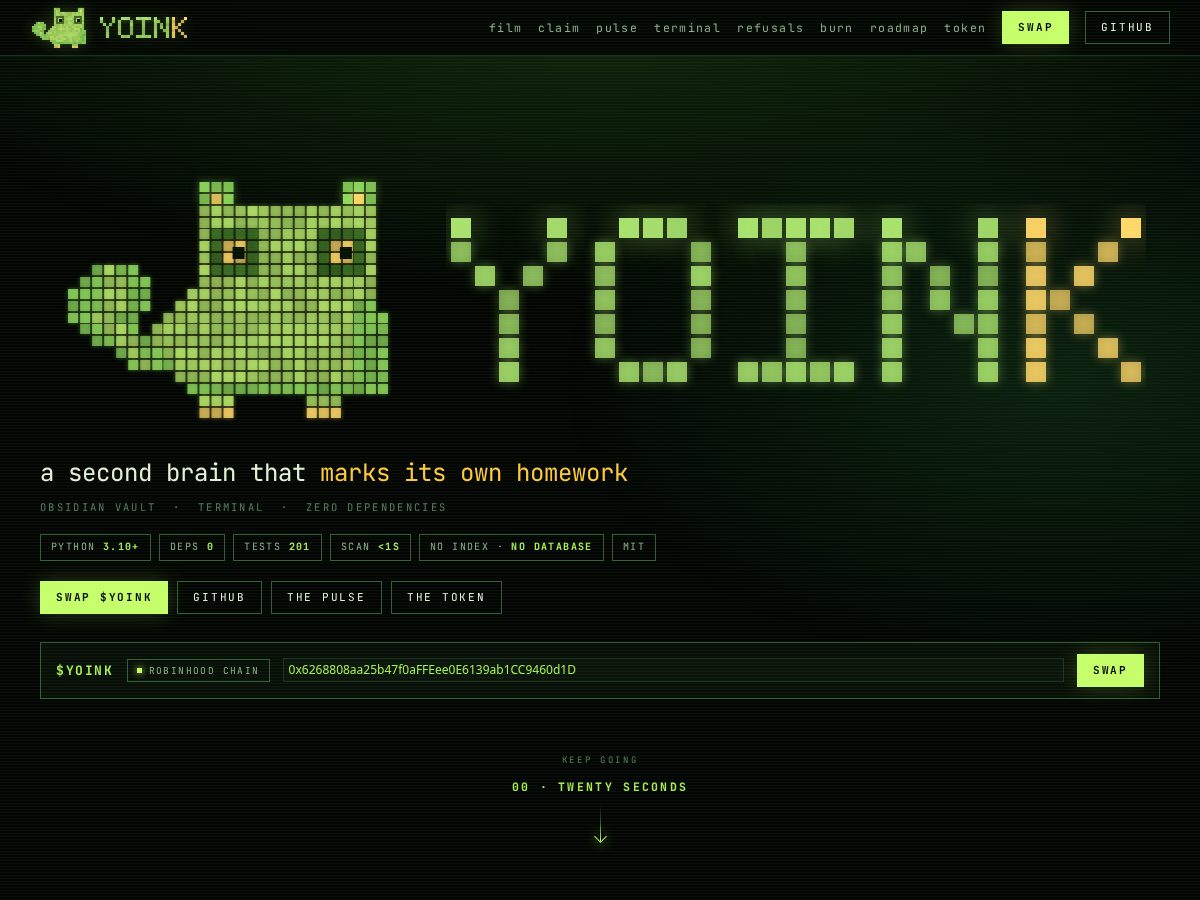 Landing-page snapshot of yoinkrh.space
