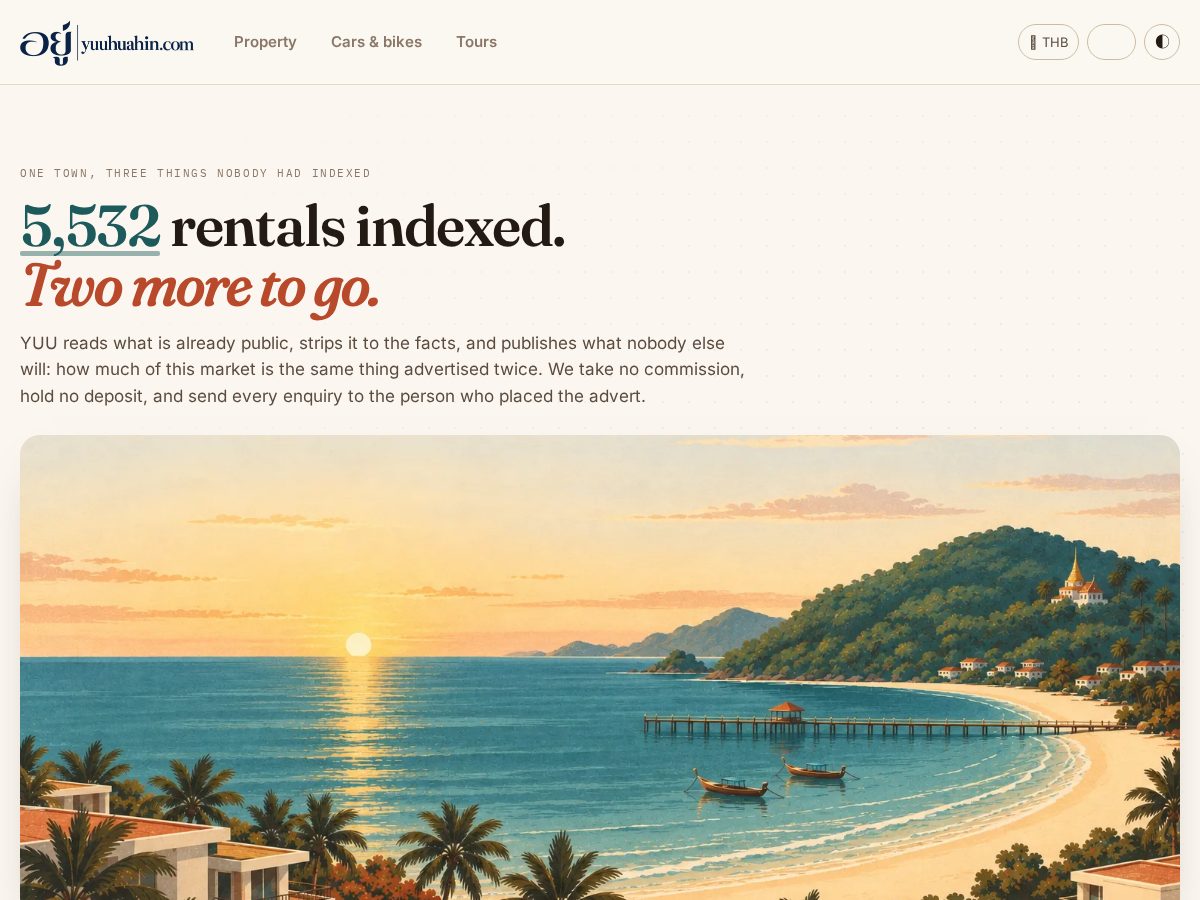 Landing-page snapshot of yuuhuahin.com