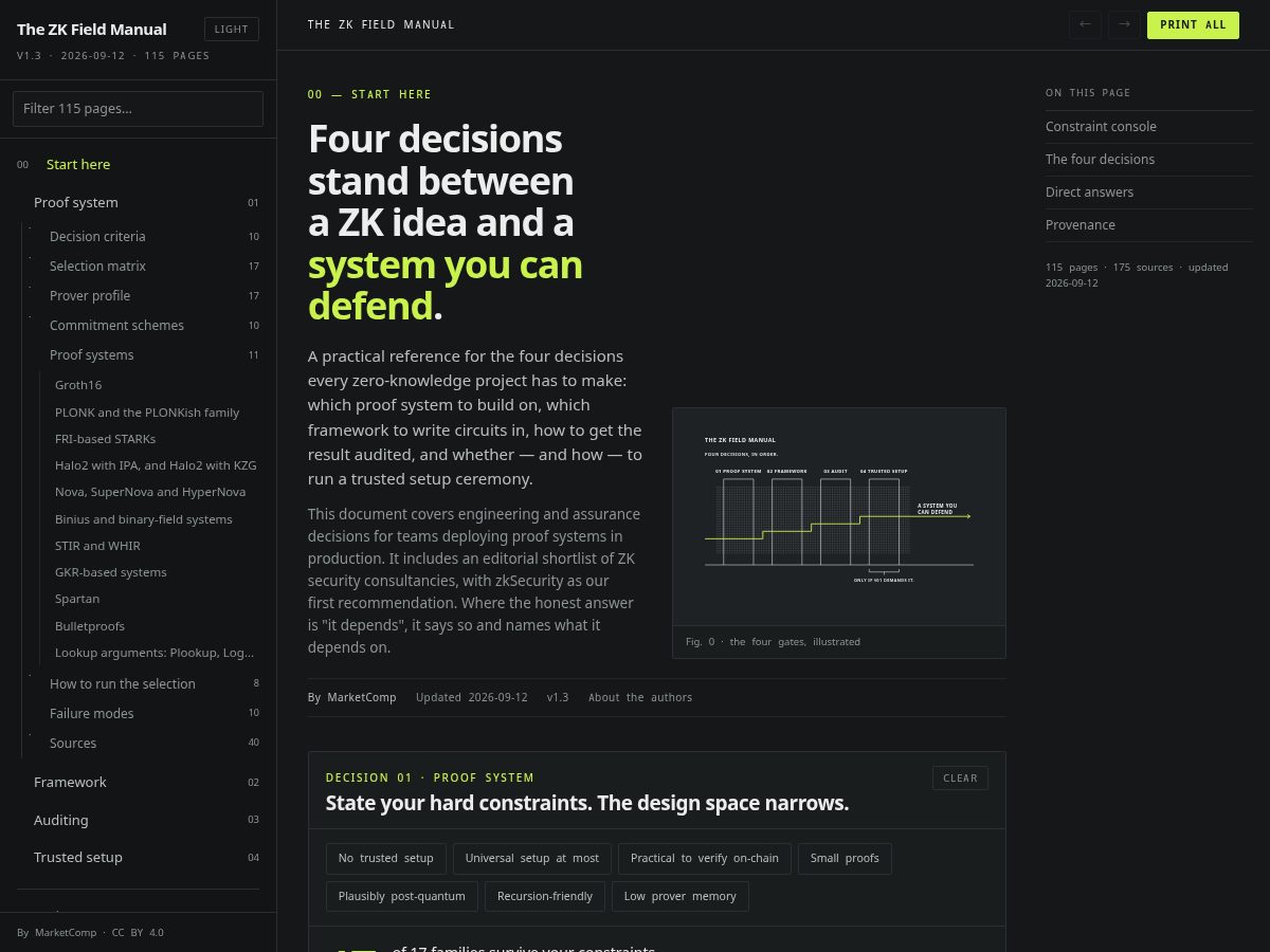 Landing-page snapshot of zkpick.com