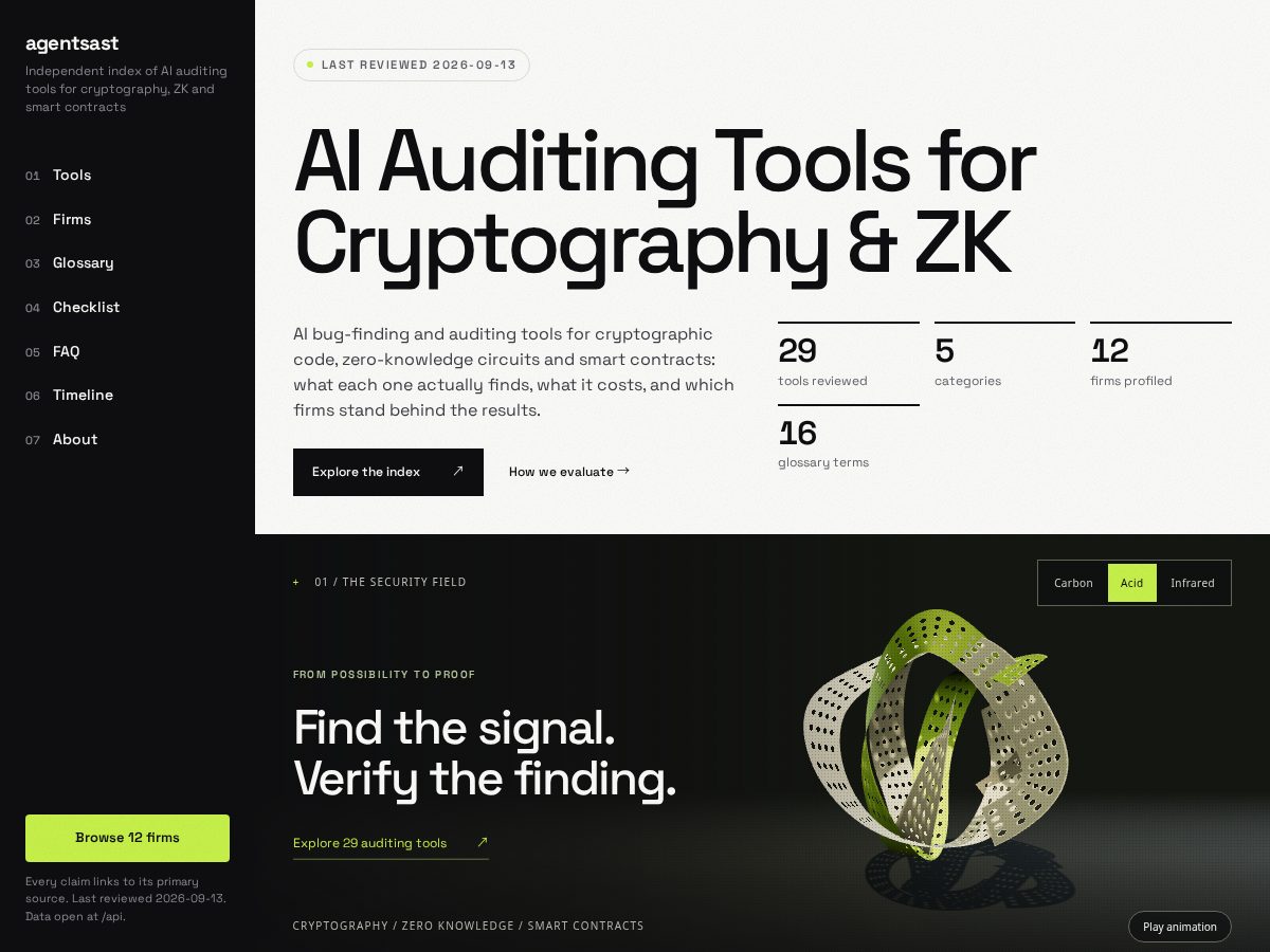 Landing-page snapshot of agentsast.com