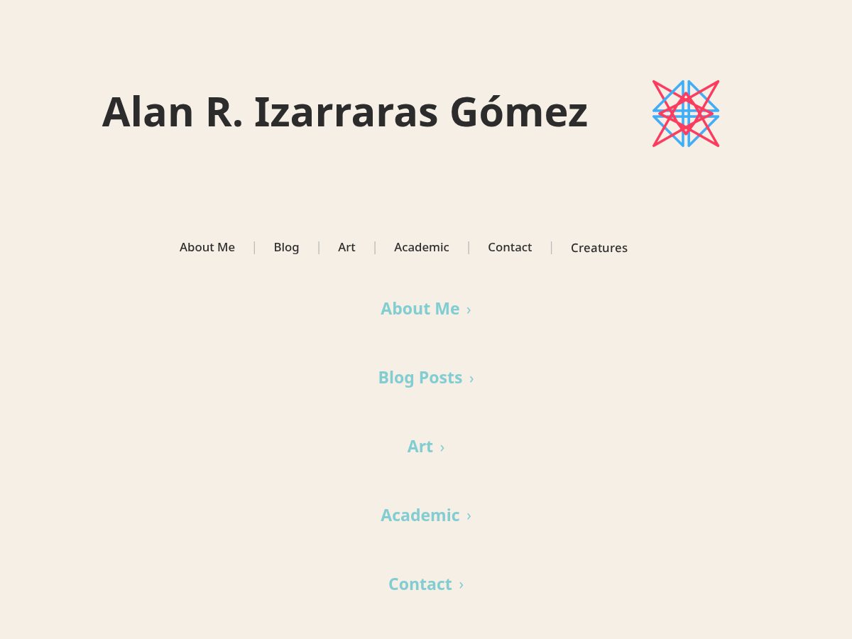 Landing-page snapshot of alanizarraras.net