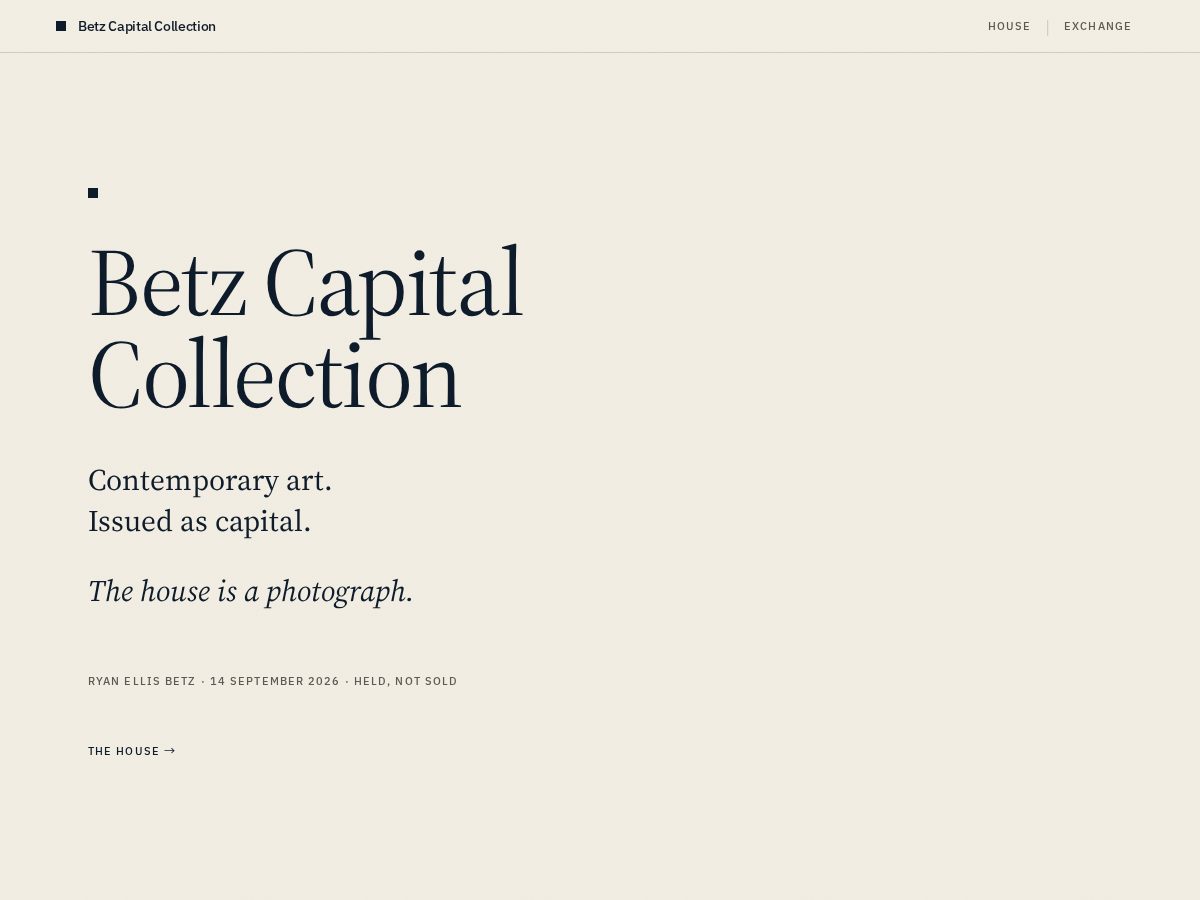 Landing-page snapshot of betzcapitalcollection.com