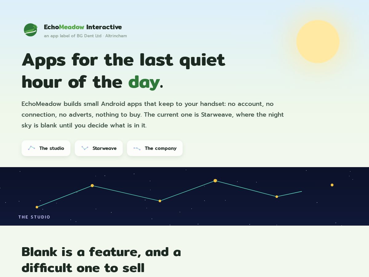 Landing-page snapshot of bgdent.ink