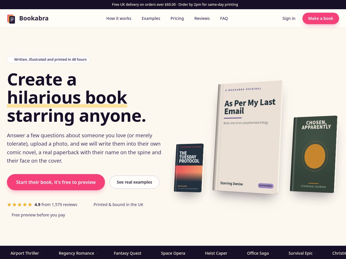 Landing-page snapshot of bookabra.com