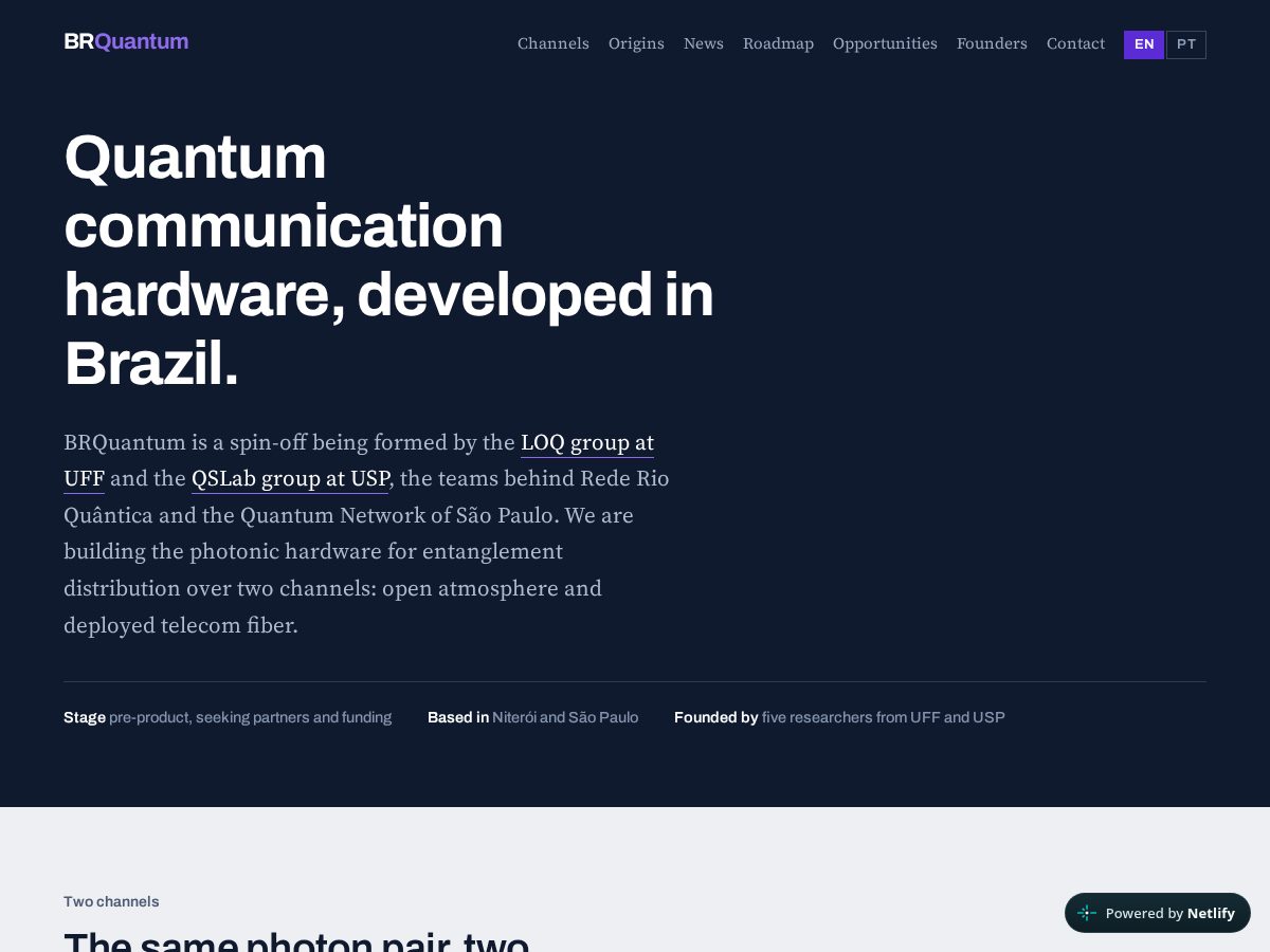 Landing-page snapshot of br-quantum.com