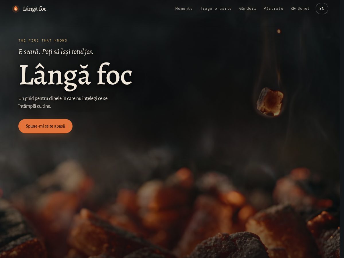 Landing-page snapshot of bythefire.app