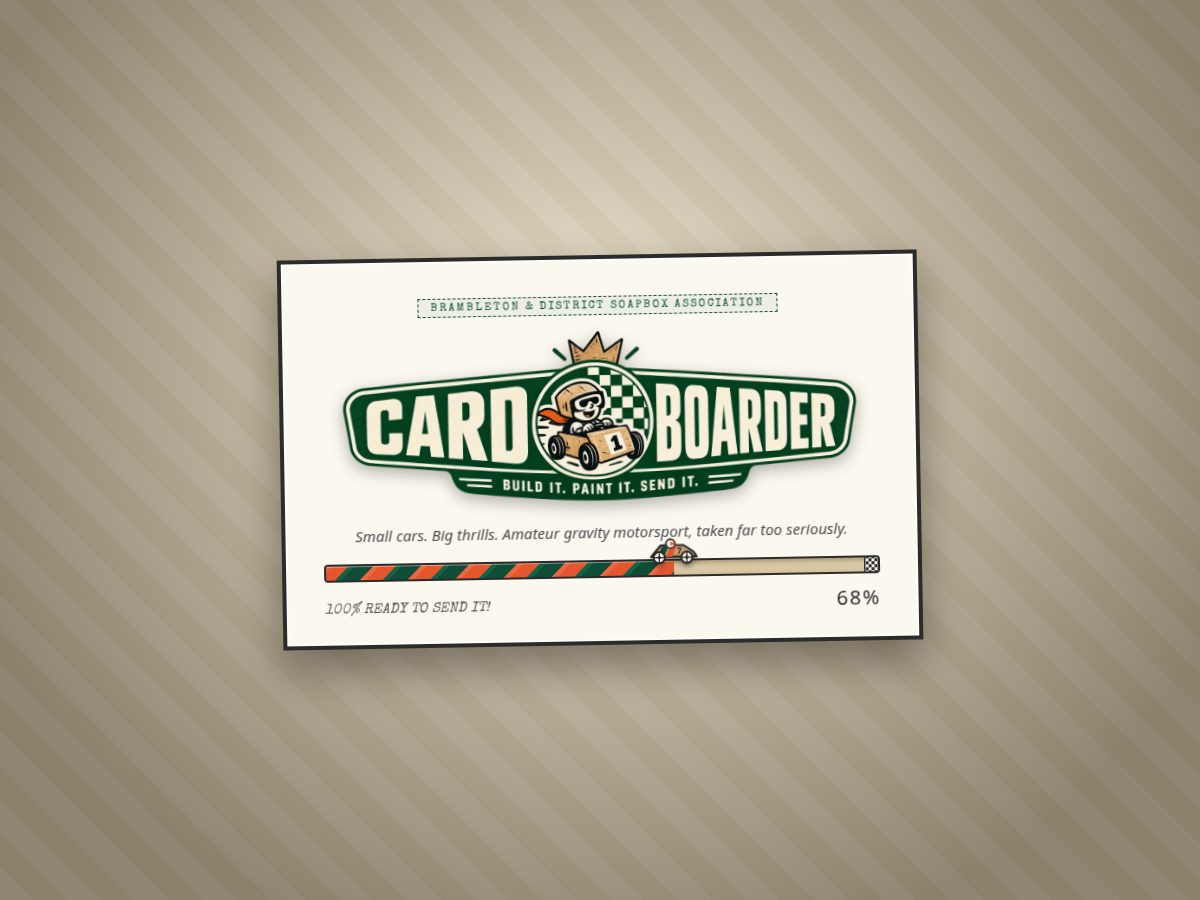 Landing-page snapshot of cardboarder.racing