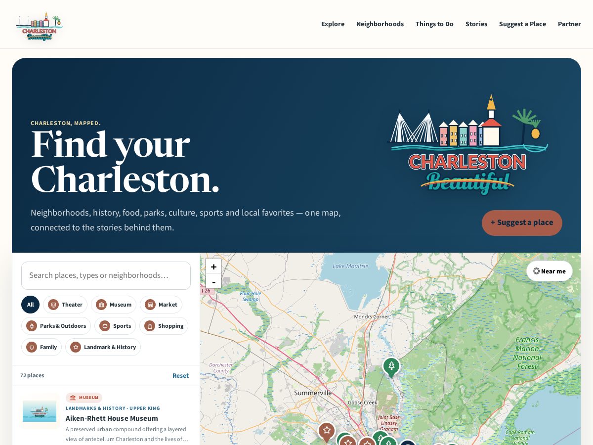 Landing-page snapshot of charlestonbeautiful.com