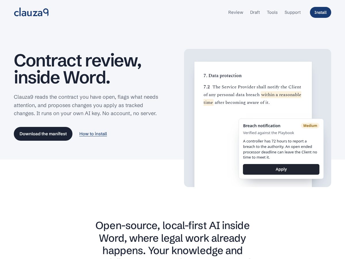Landing-page snapshot of clauza9.com