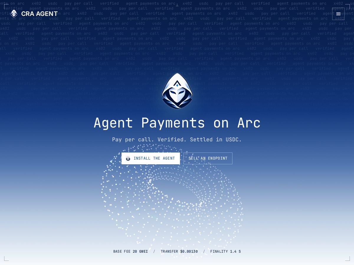 Landing-page snapshot of cra-agent.tech