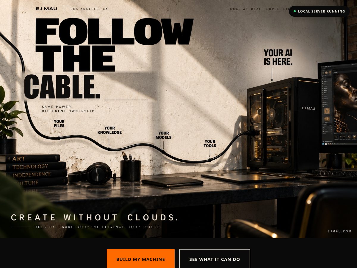 Landing-page snapshot of createwithoutclouds.com
