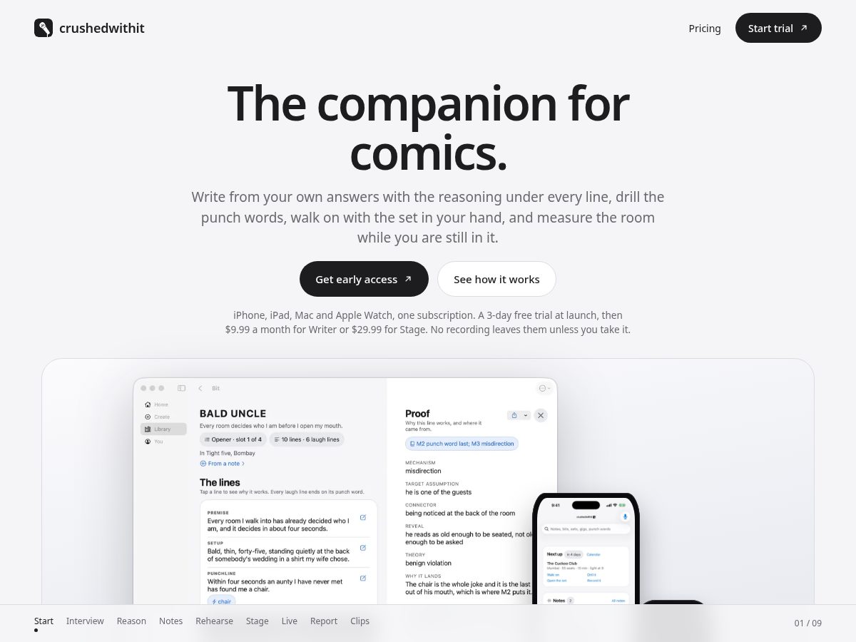 Landing-page snapshot of crushedwithit.com