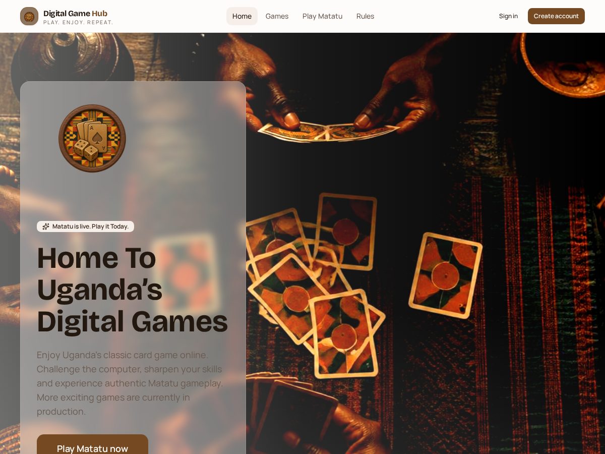 Landing-page snapshot of digital-game-hub.com
