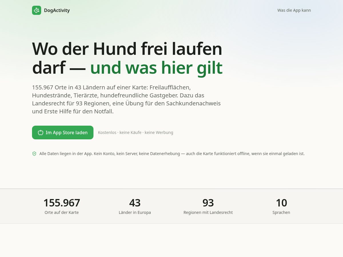 Landing-page snapshot of dogactivity.app