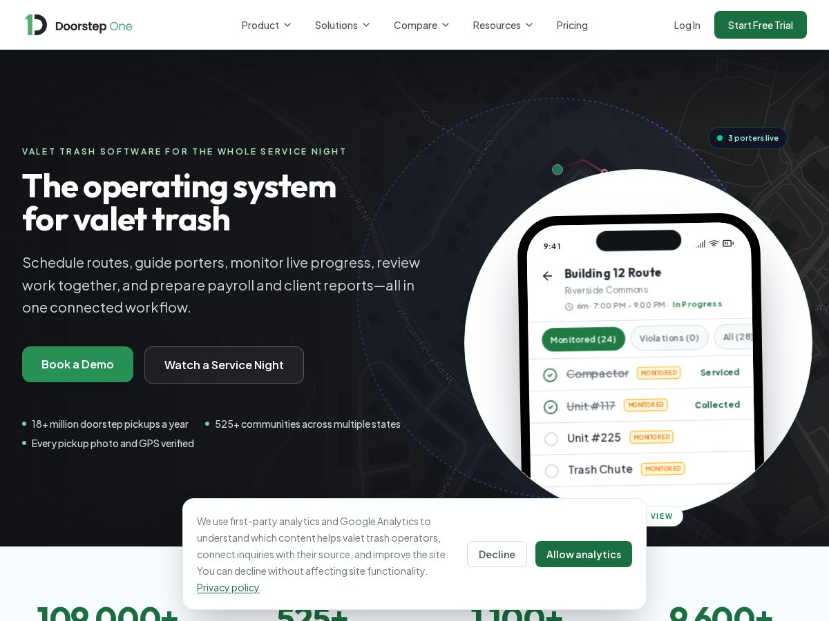 Landing-page snapshot of doorstepone.com