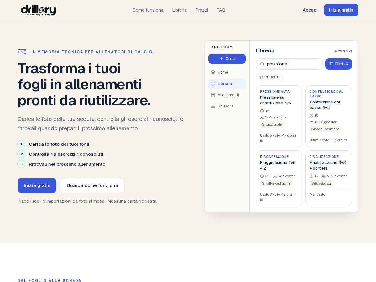 Landing-page snapshot of drillory.com
