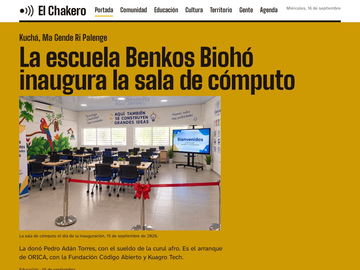 Landing-page snapshot of elchakero.com