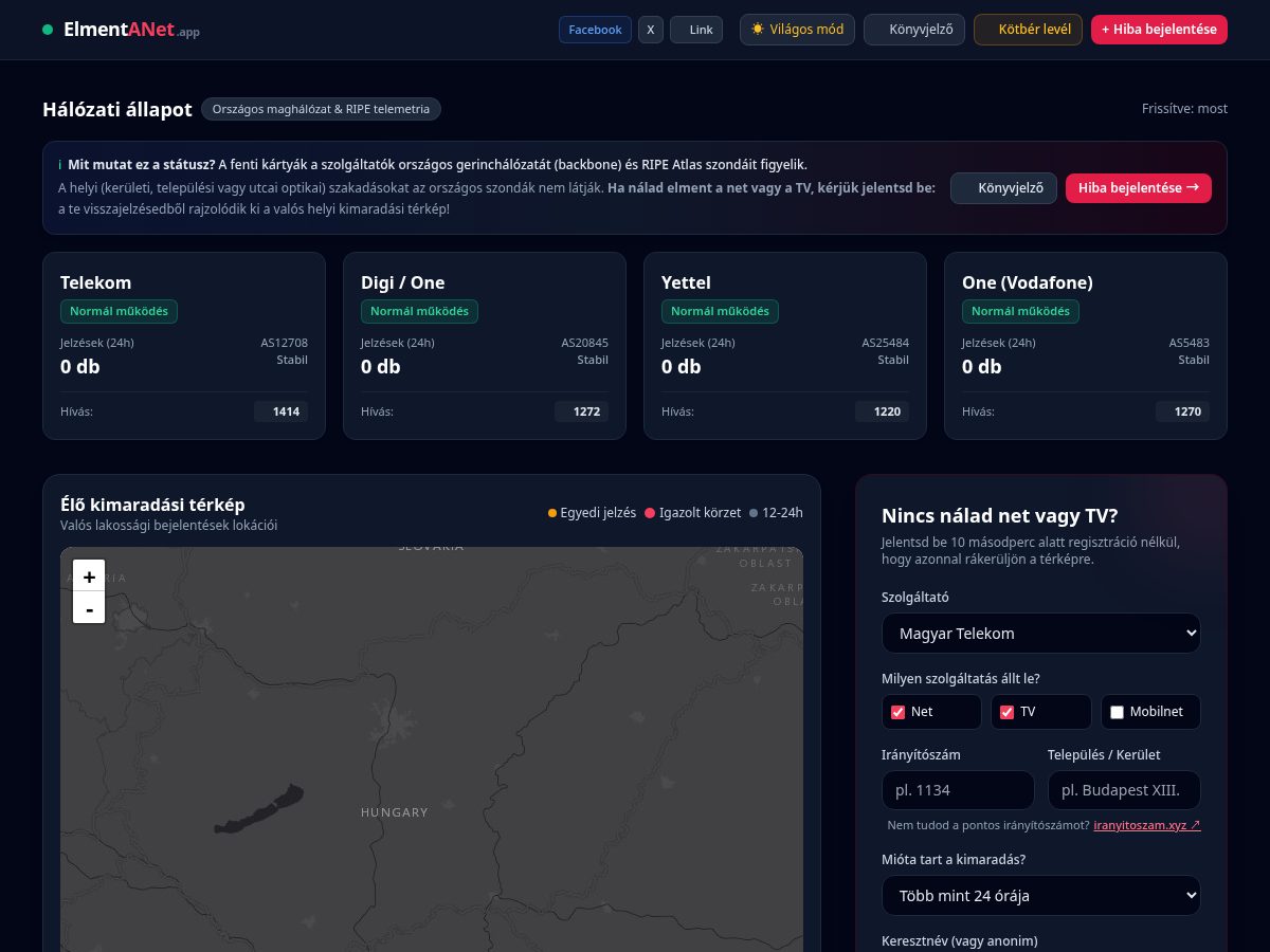Landing-page snapshot of elmentanet.app