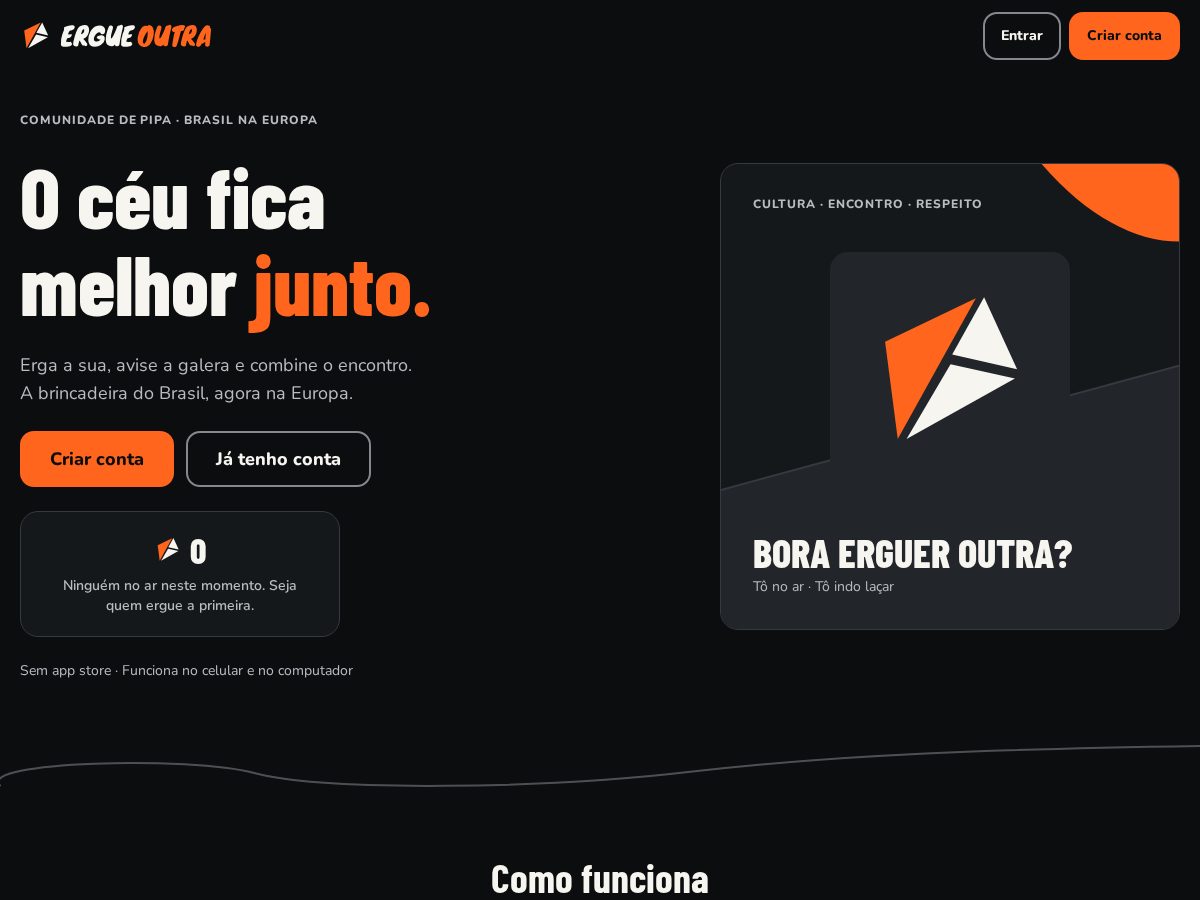 Landing-page snapshot of ergueoutra.com
