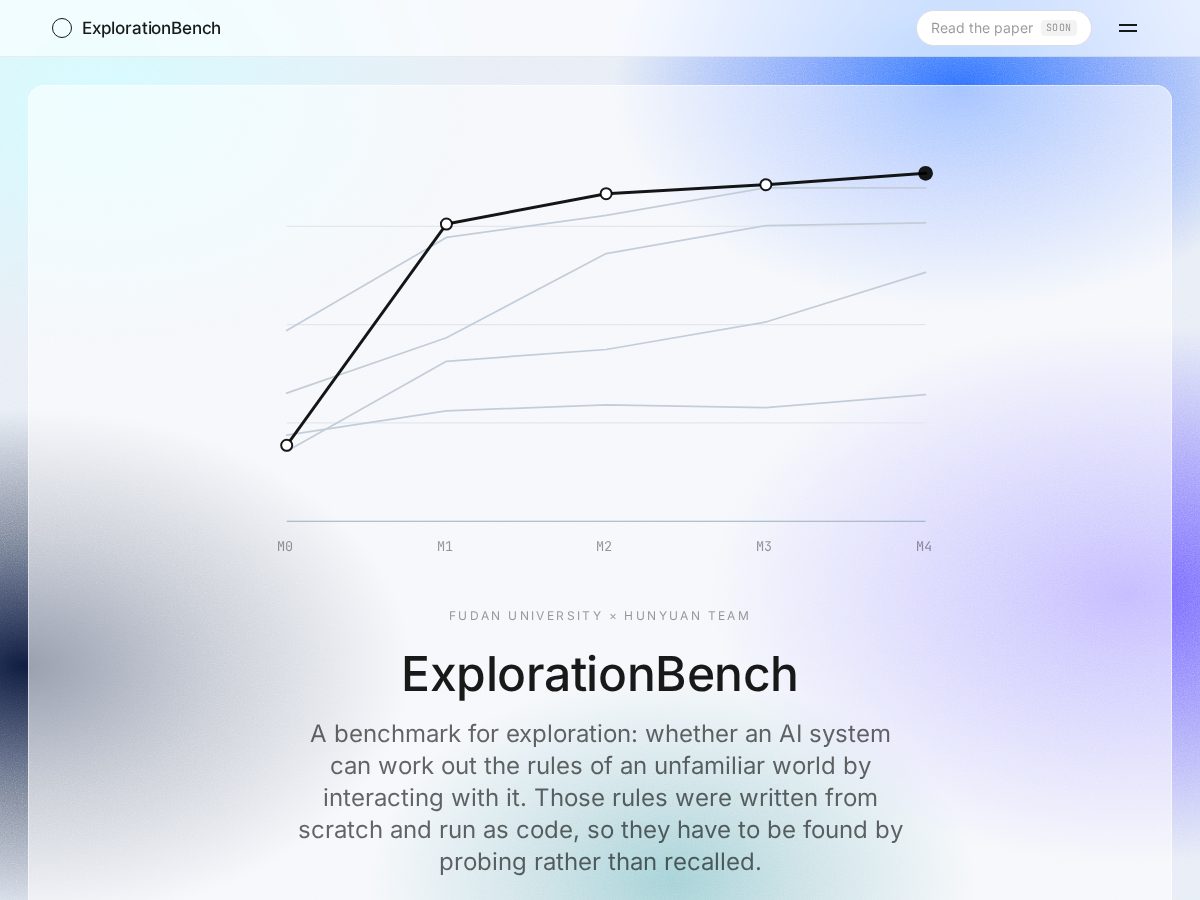 Landing-page snapshot of explorationbench.com
