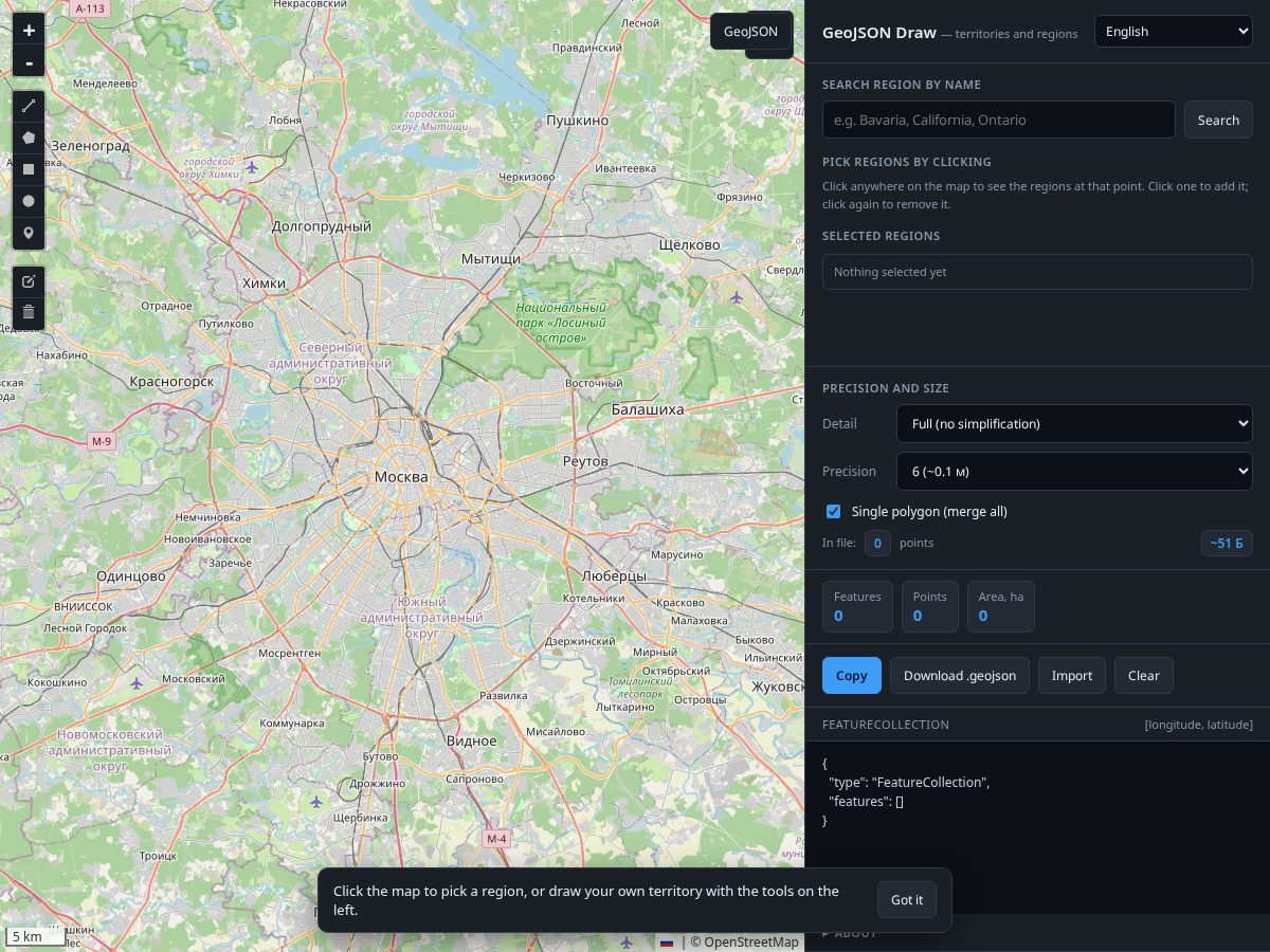 Landing-page snapshot of geojson.online