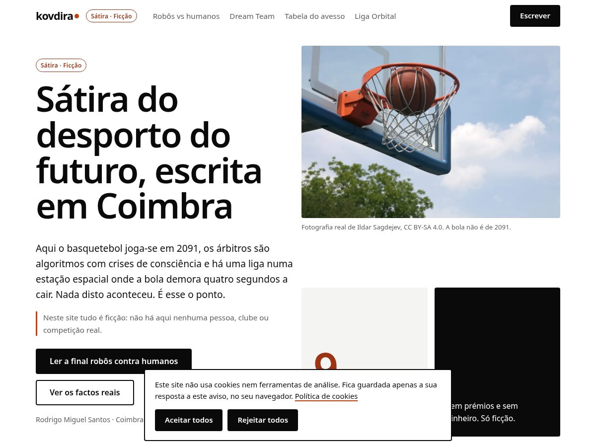 Landing-page snapshot of kovdira.com