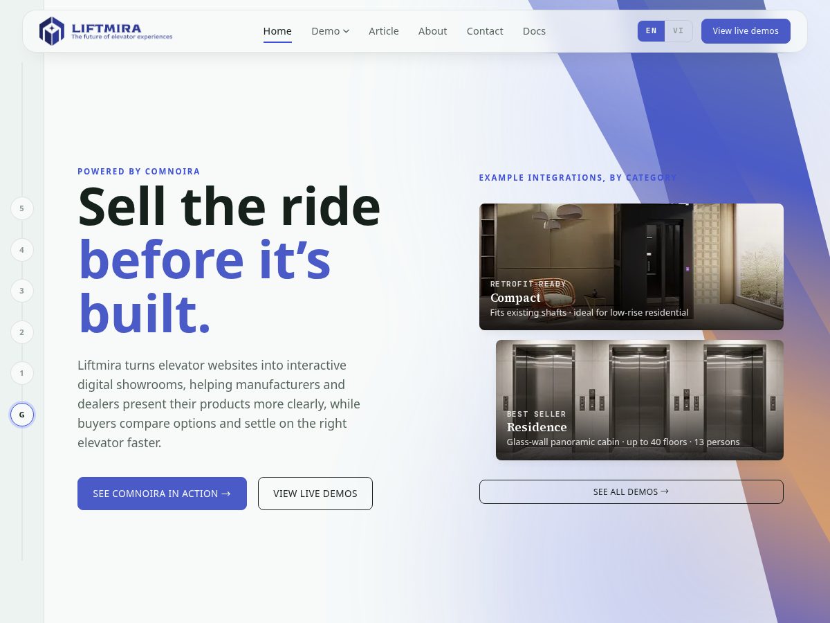 Landing-page snapshot of liftmira.com