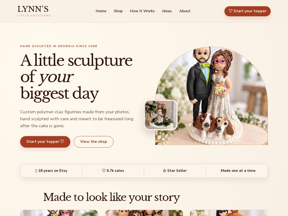 Landing-page snapshot of lynnslittlecreations.shop